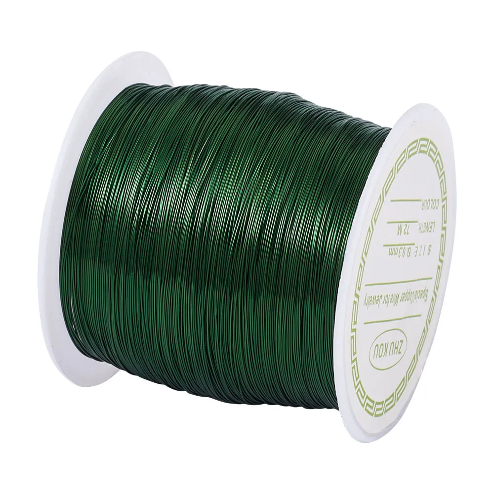 1Roll Round Copper Beading Wire for Jewelry Making for DIY Bracelets Necklaces Earrings Keychain Crafts 28 Gauge(0.3mm)