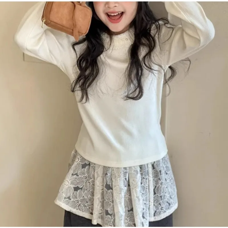 Girls' Bottoming Shirt Autumn and Winter 2026 New Children's Foreign Style Long-sleeved T-shirt with Top Inside