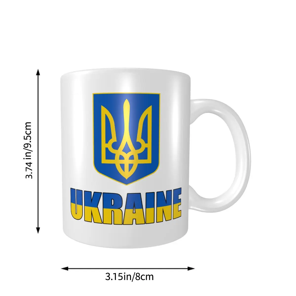 Mark Cup Mug Ukraine Letter Flag Emblem Coffee Mugs Tea Milk Water Cup Travel Mugs For Office Home