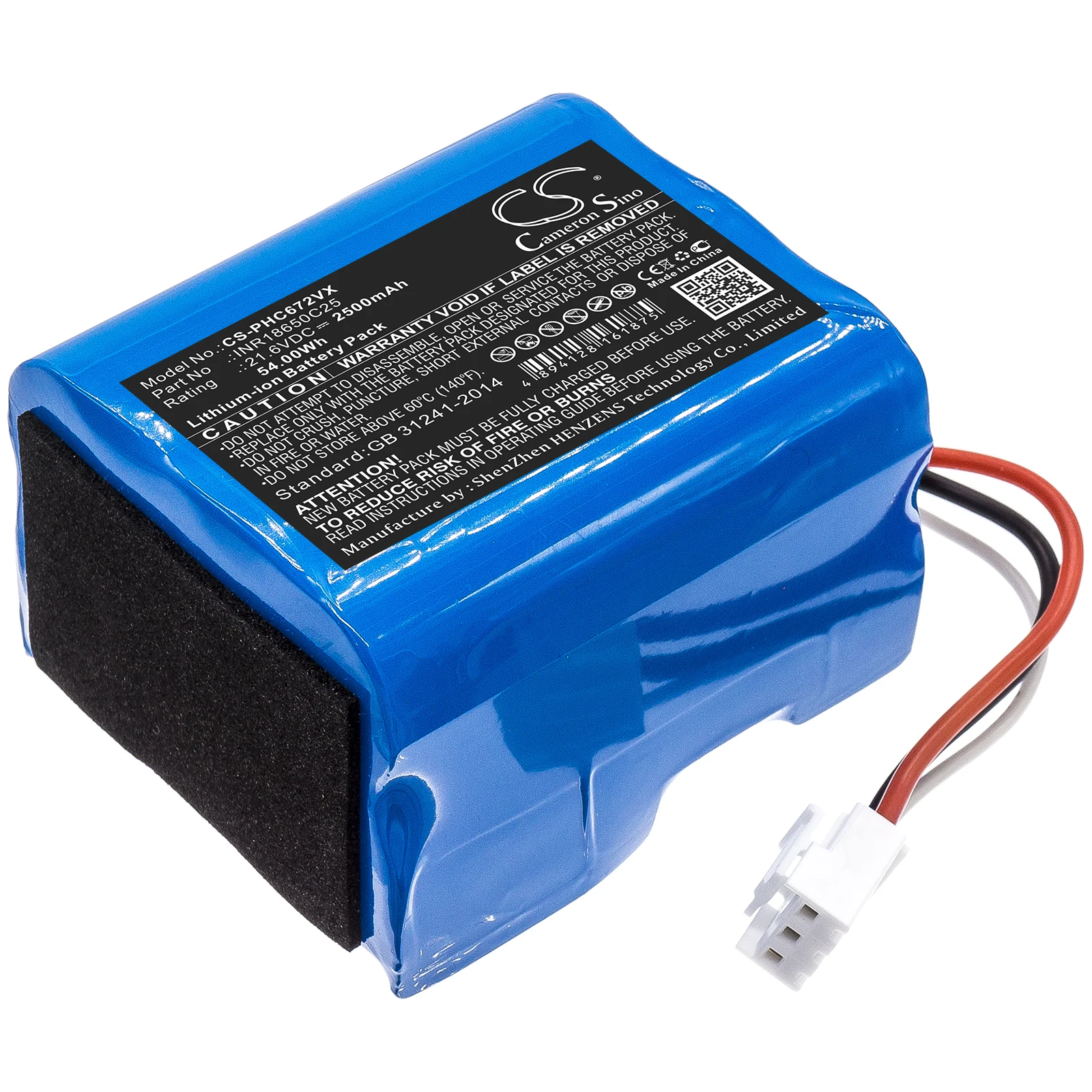 Vacuum Battery For Philips 3000-018-25613 INR18650C25 SpeedPro Aqua FC6729/01 FC6726/01 FC6725/01 FC6722/01 FC6723/01 2500mAh