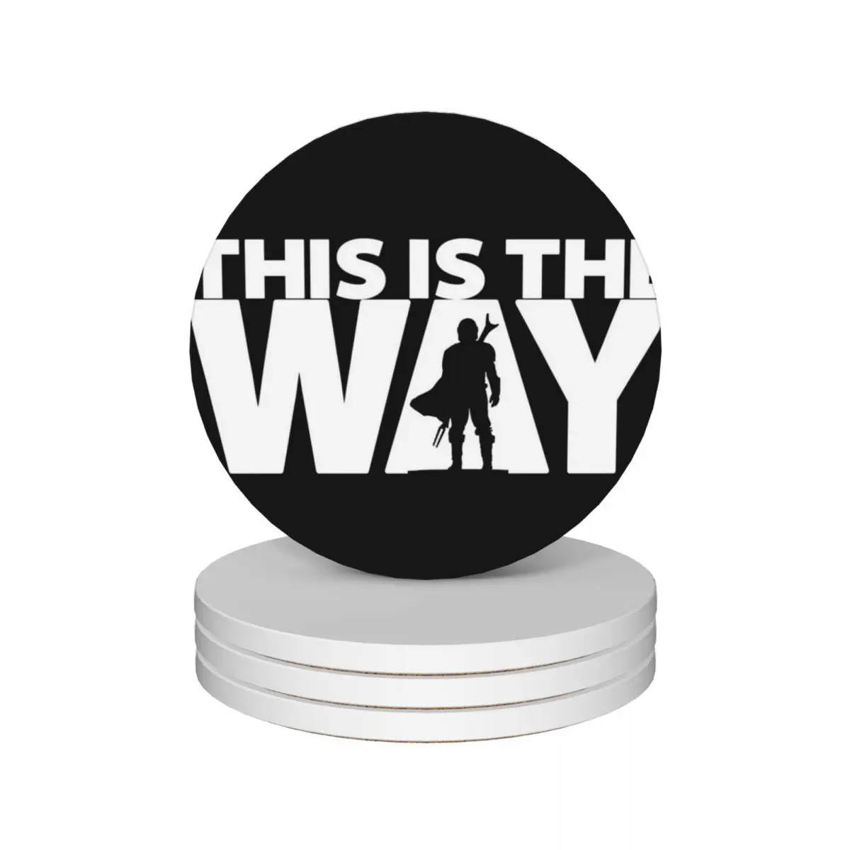 

This Is The Way Geekdom Series DopeyArt Ceramic Coasters (Set of 4) set for drinks cute ceramic eat table Coasters