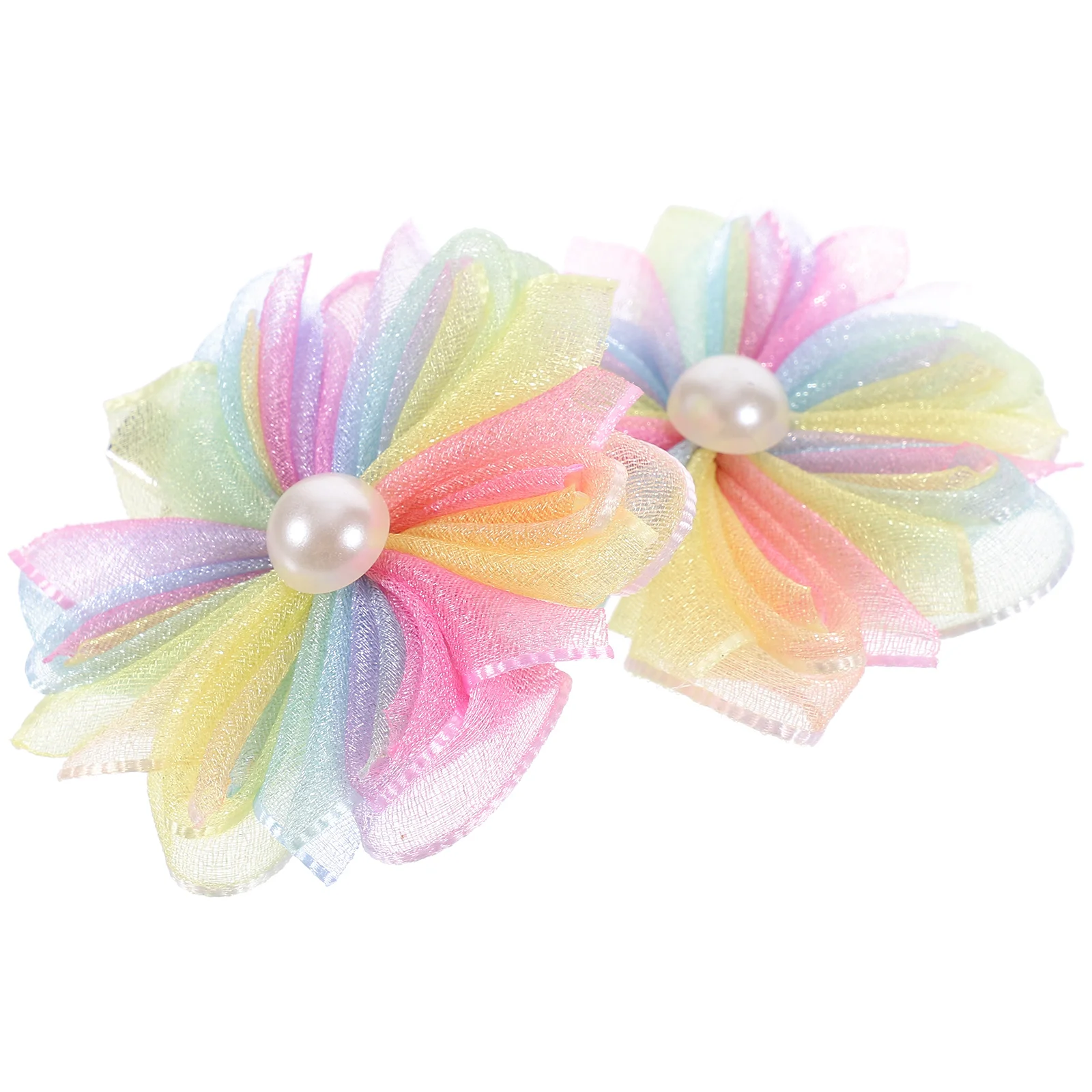 

4pcs Flower Hair Clips Girls Accessories Ages 8-10 Kids Pearl Pins Metal Child Hairpins Kawaii Hair Decorations