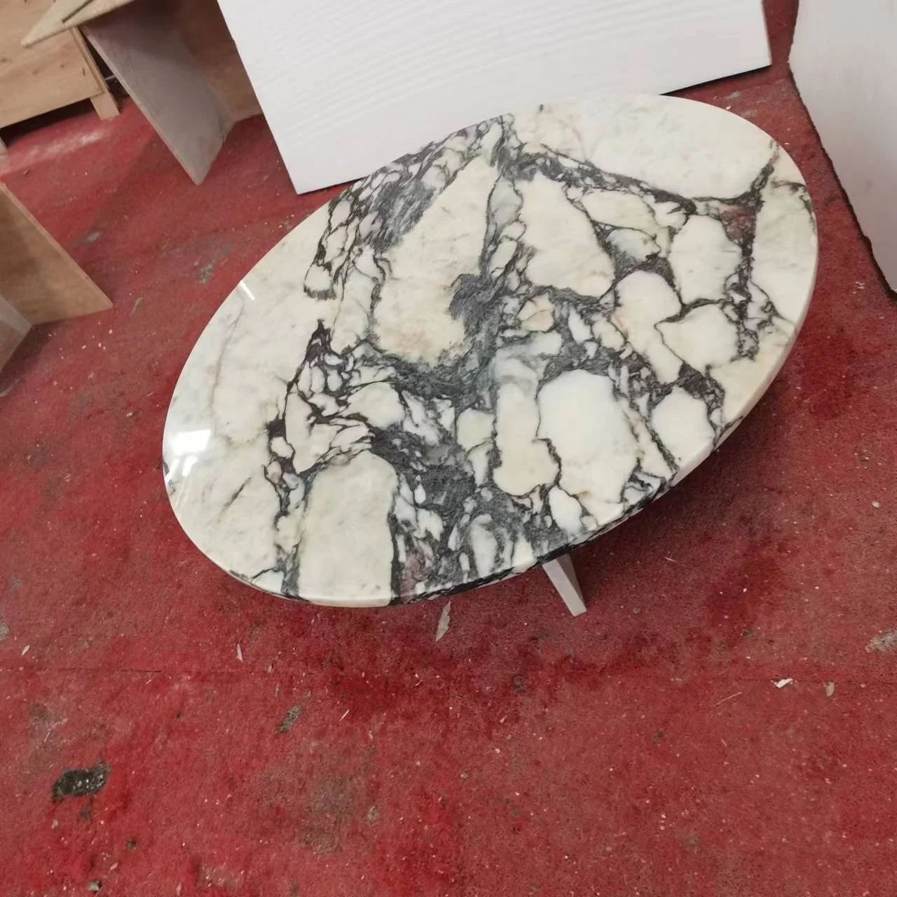 Stainless Steel Gold Marble Center Coffee Table