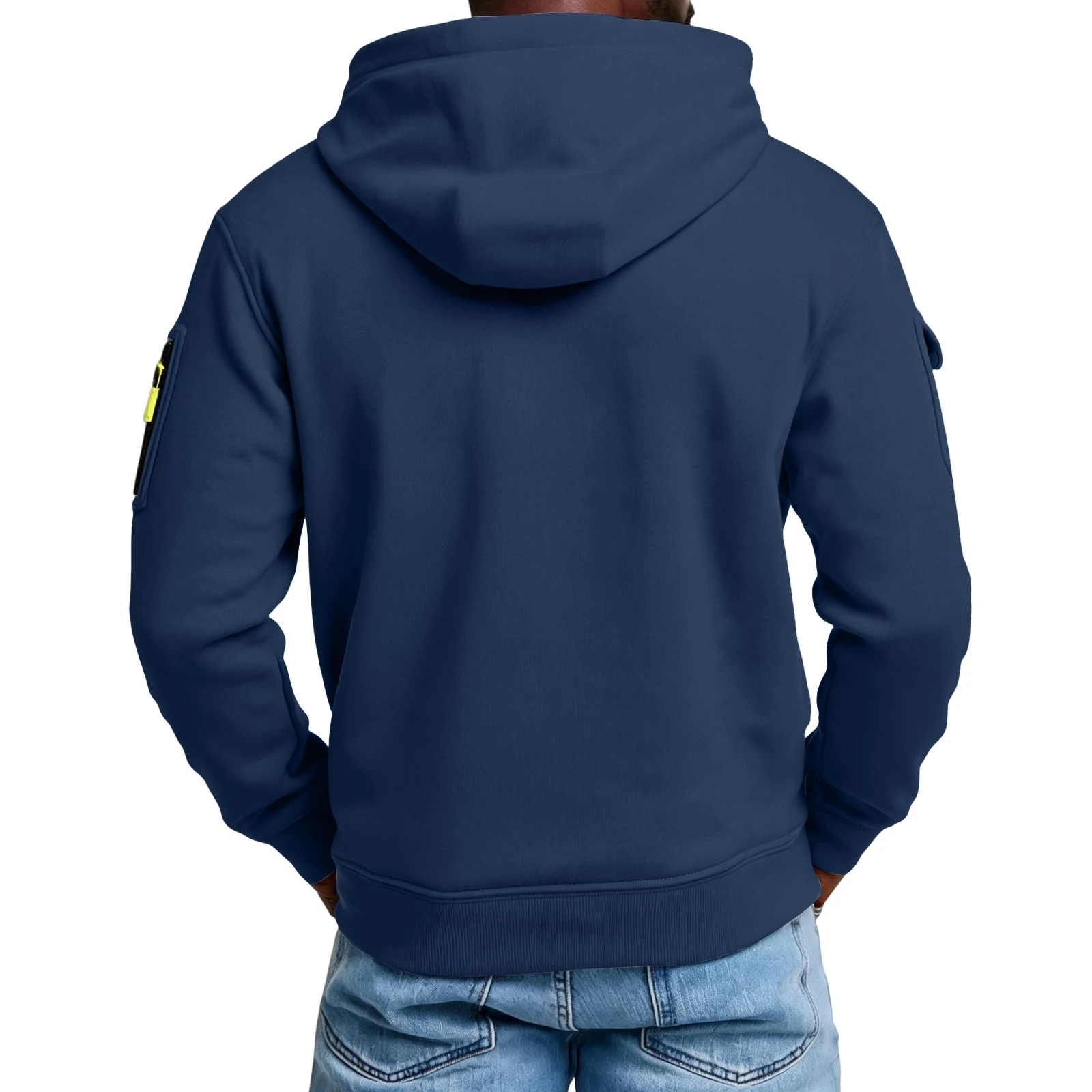 Men's Casual Sports Jackets Fashion Multi-Pocket Zip Hoodie Coats Outdoor Cargo Jackets for Sports and Daily Wear view 5