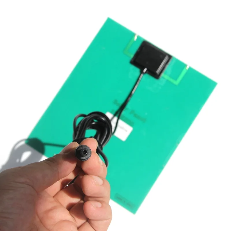 Portable 5.5W 12V 500mA Polycrystalline Silicon Solar Panel with 3M DC 5521 Port Cable for DIY Led Light Charger 165*210MM