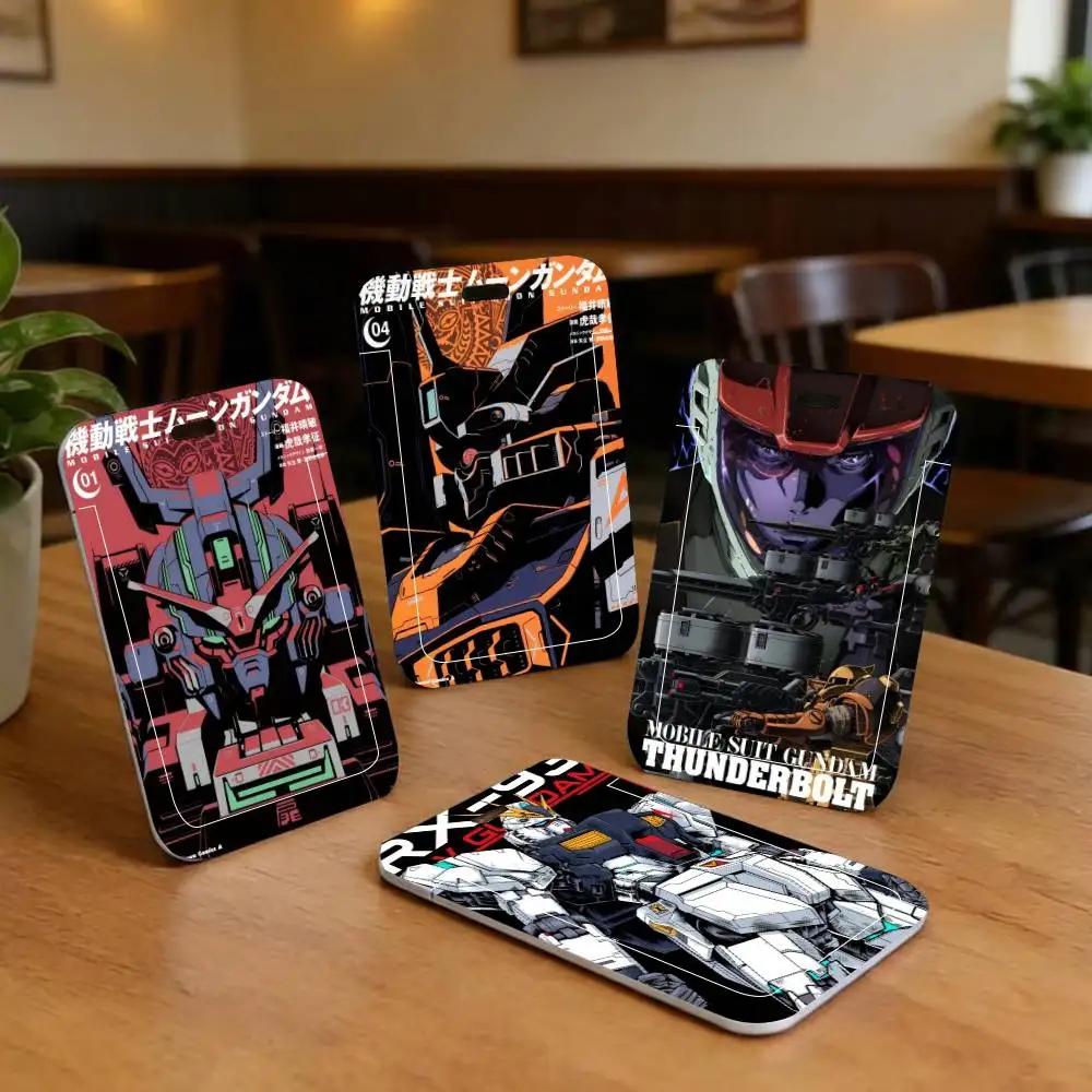 M-Mobile Suit G-GuNDam Anime ID Card Holder Neck Strap Pendant Door Badge Holder Lanyards Keychain Work Credential Case Gift