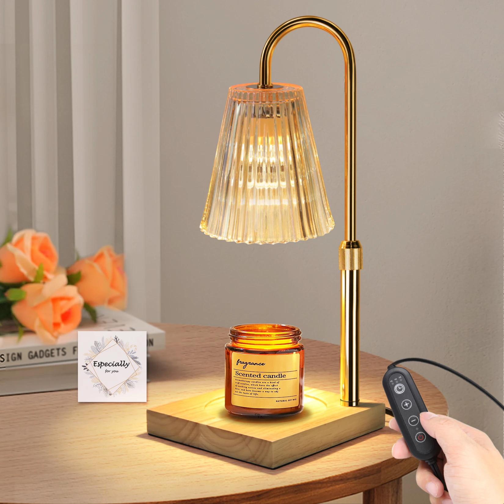 Candle Heating Lamp With Adjustable Height Electric Candle Heating Light with Timer Suitable For Scented Large Cans Of Candles