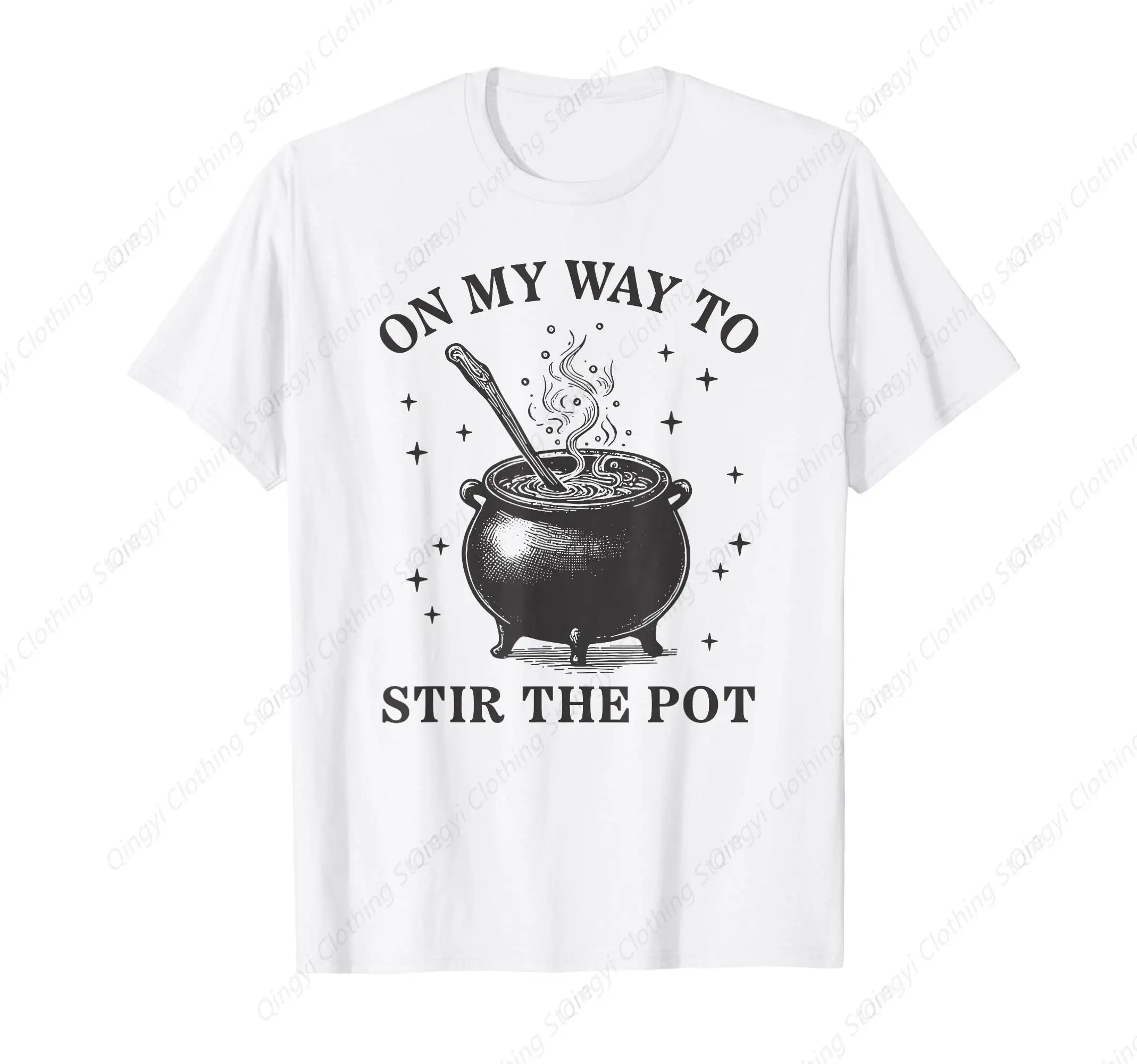

On My Way To Stir The Pot Witch Cauldron T-Shirt