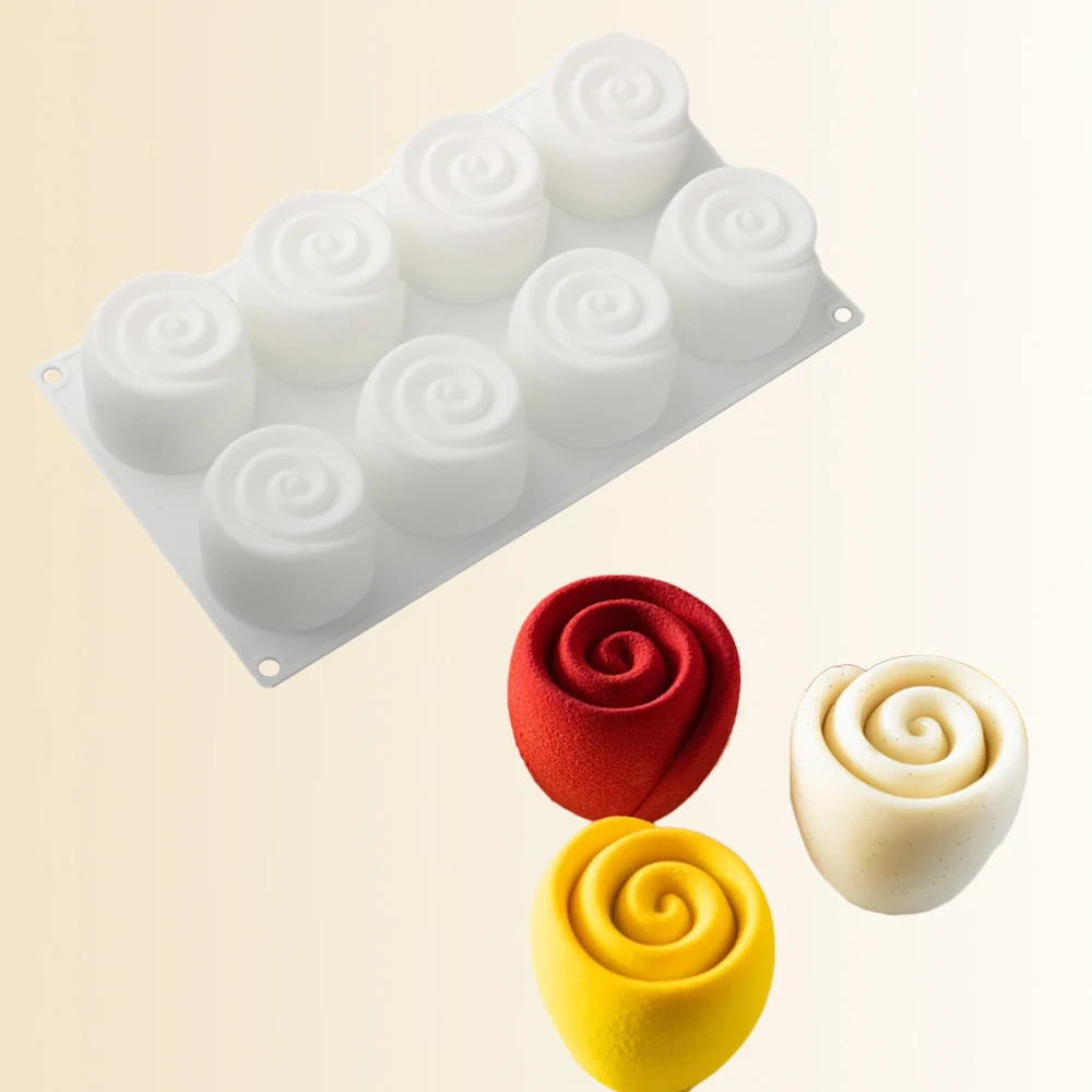 Utensilios de cocina para el Día de San Valentín, moldes de silicona con diseño de rosas románticas para pastel, molde para pastel de Mousse francés, herramientas de decoración de postres