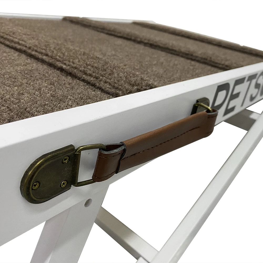 Folding Pet Ramp Wooden Pet Ladder Durable Dog Car Ramp For High Beds