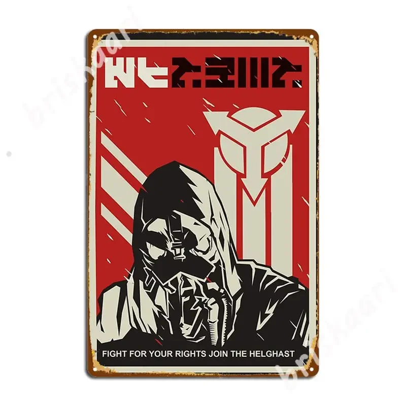 Join The Helghast! Killzone Poster Metal Signs Cinema Garage pub Garage Classic Plates Tin sign Posters