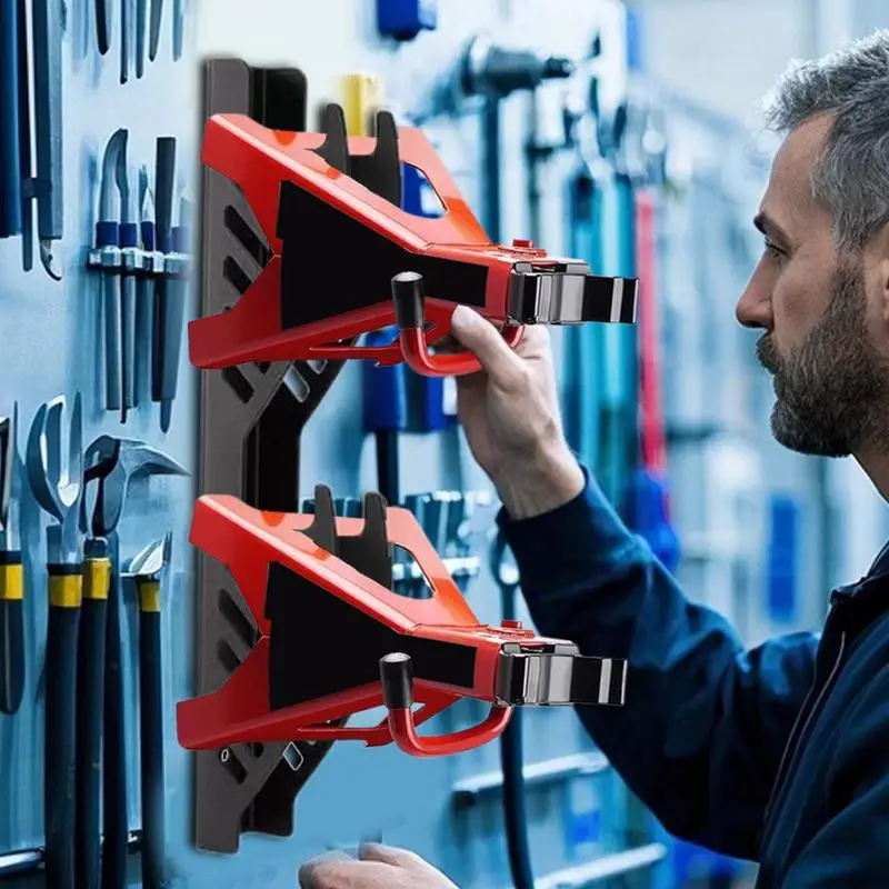 ジャックスタンドラックウォールマウントオーガナイザー壁掛けスチールジャックスタンドホルダー垂直収納ブラケット高耐荷重スペース