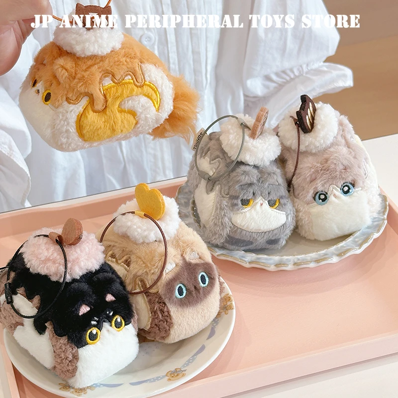 Nowa Oryginalna Pluszowa Zabawka Kotek Rolada Szwajcarska Urocza Pluszowa Lalka Kot Ragdoll Zawieszka do Plecaka Dekoracja Prezent na Boże Narodzenie Urodziny dla Dzieci