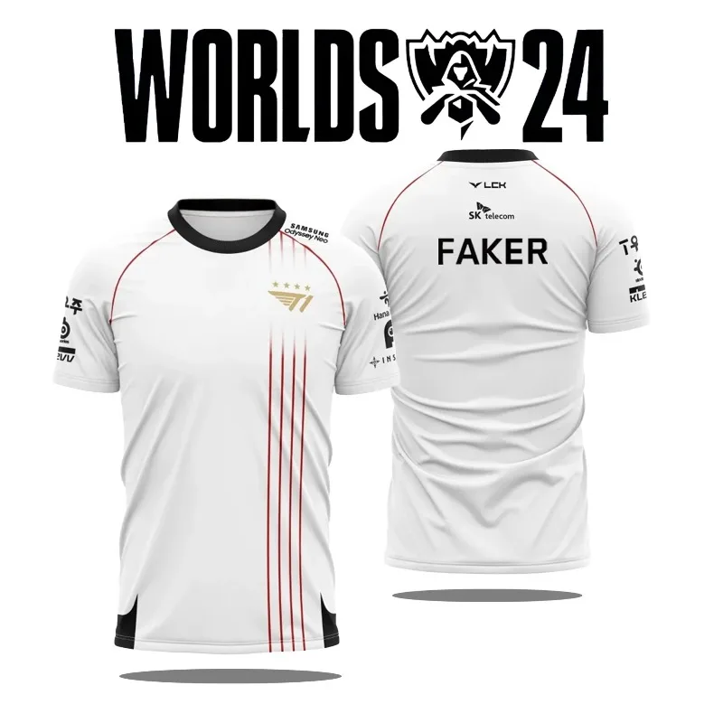 

T1 Esports Team Uniform Футболка League of Legends World Championship Джерси Футболка LOL Games Faker Fan Support Быстросохнущий топ