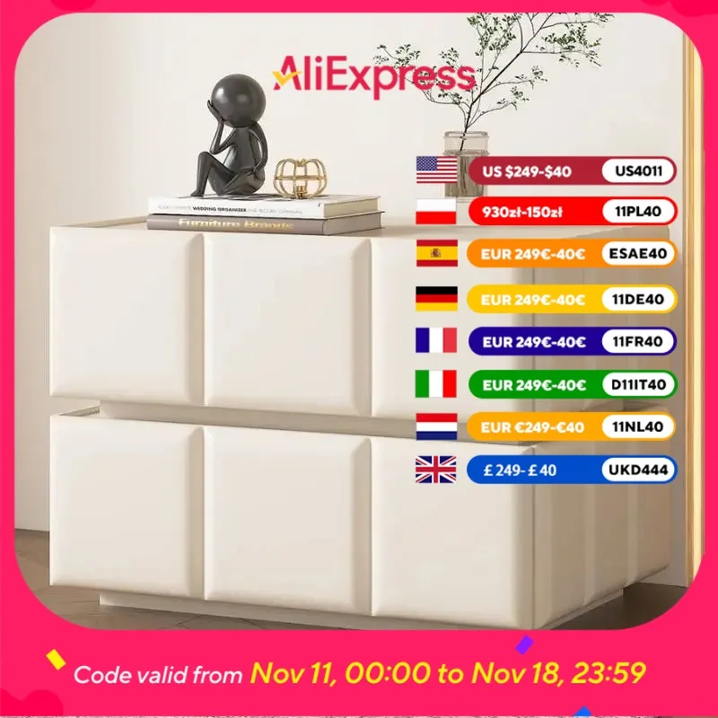 منظم طاولات ليلية كلاسيكية حديثة خشبية سوداء فريدة من نوعها للتخزين طاولات يابانية بسيطة أثاث منزلي من De Chevet