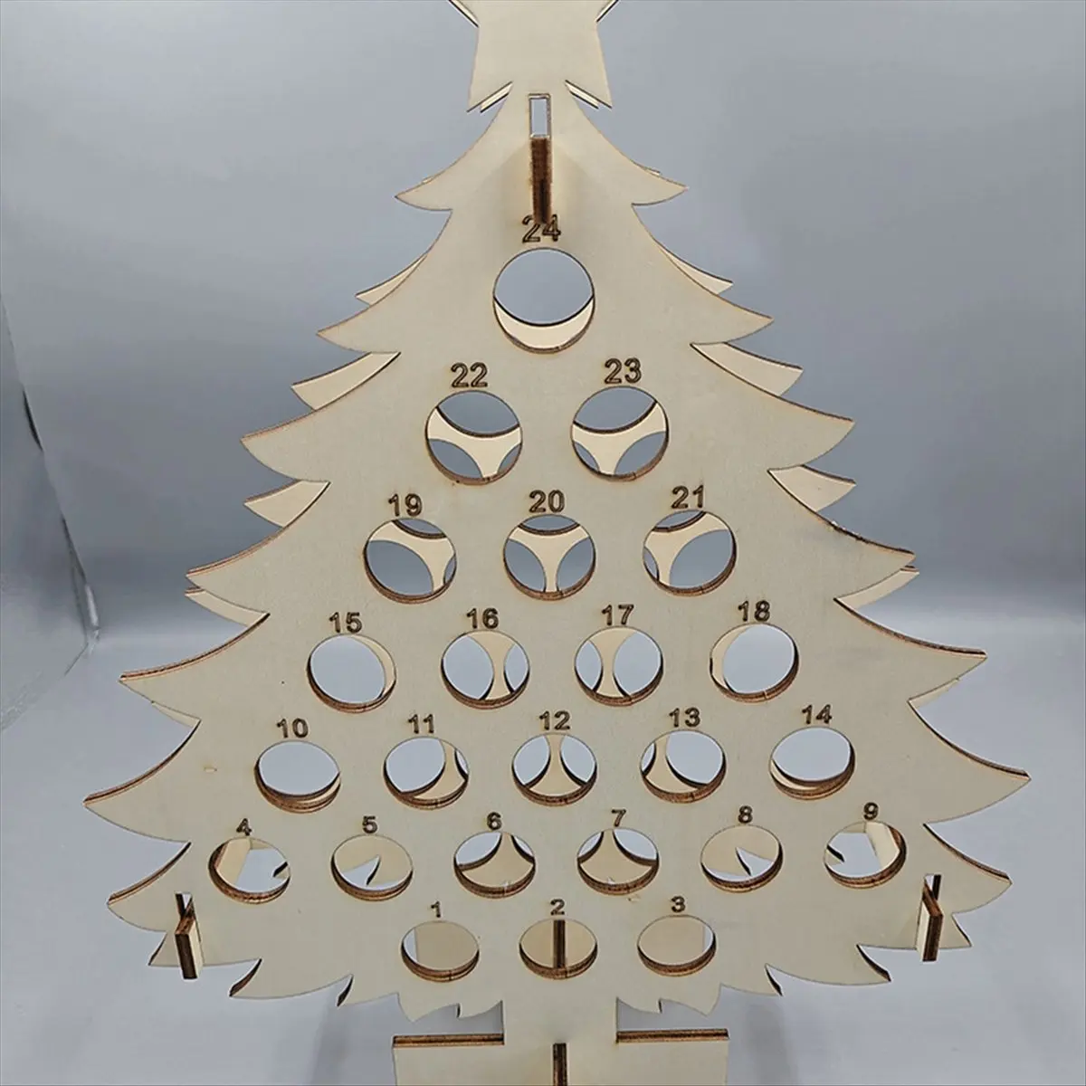 Delighted- Christmas Tree Calendar Holiday Wine Rack Wine and Spirits Gift Decoration Home Calendar Decoration