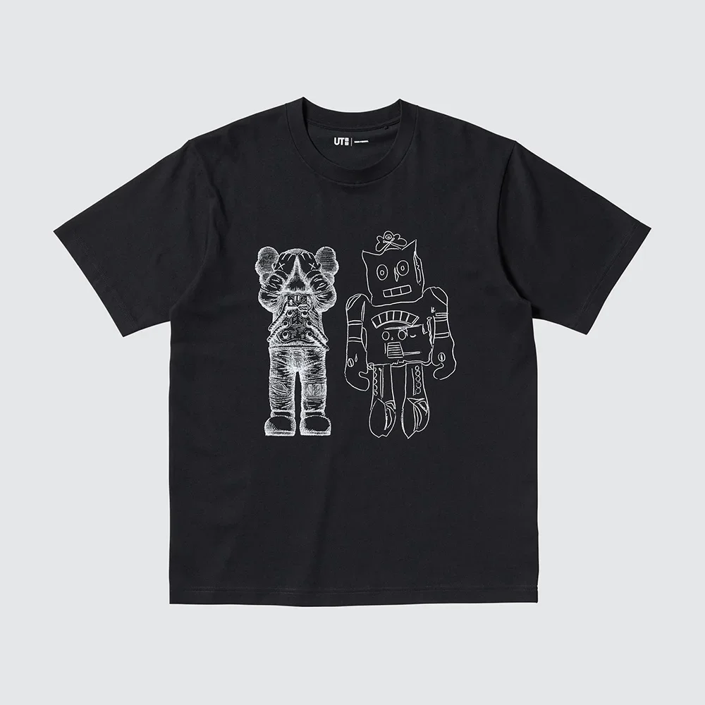 

European Summer Hot Violent Bear Super Clear Print New Men's Loose Comfortable High Street Pure Cotton Breathable T-shirt