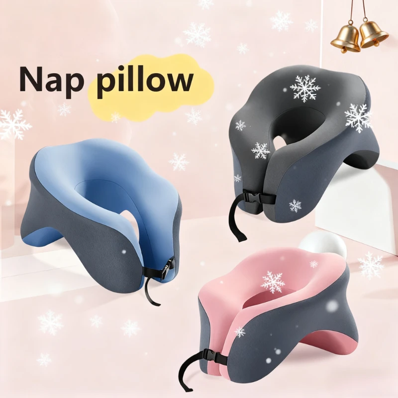 [Christmis gift]1pc U-Shaped Nap Pillow –, Portable & Machine Washable, Comfortable for Office, Student, and Travel Use