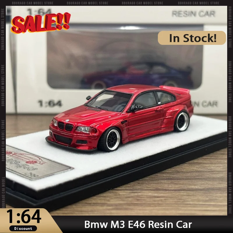 

Новинка на складе Qidian 1:64 Bmw M3 E46, смоляный автомобиль, миниатюрные литые под давлением украшения Bmw, игрушки на заказ, подарок для детей