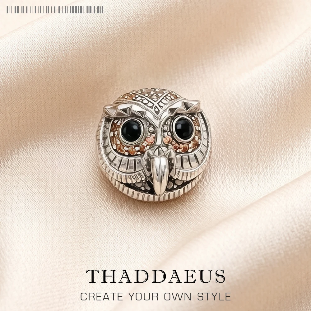 Beads Owl Autumn 925 Sterling Silver Gift Europe Jewelry Accessories For Women & Men