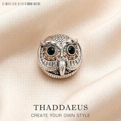 Beads Owl Autumn 925 Sterling Silver Gift Europe Jewelry Accessories For Women & Men