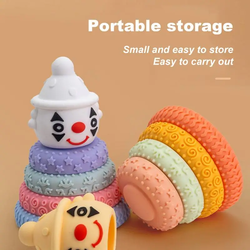 Kid Stacking Toys Clown Design Preschool Classroom Must Haves Toys To Develop Fine Motor Skills Preschool Learning Toy