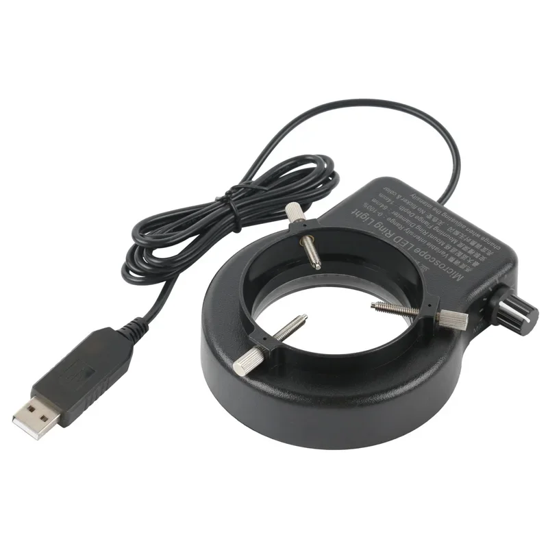 USB 144 RGB LED Ring Light Adjustable Illuminator Lamp Industry Monocular Trinocular Stereo Video Microscope Lens Camera