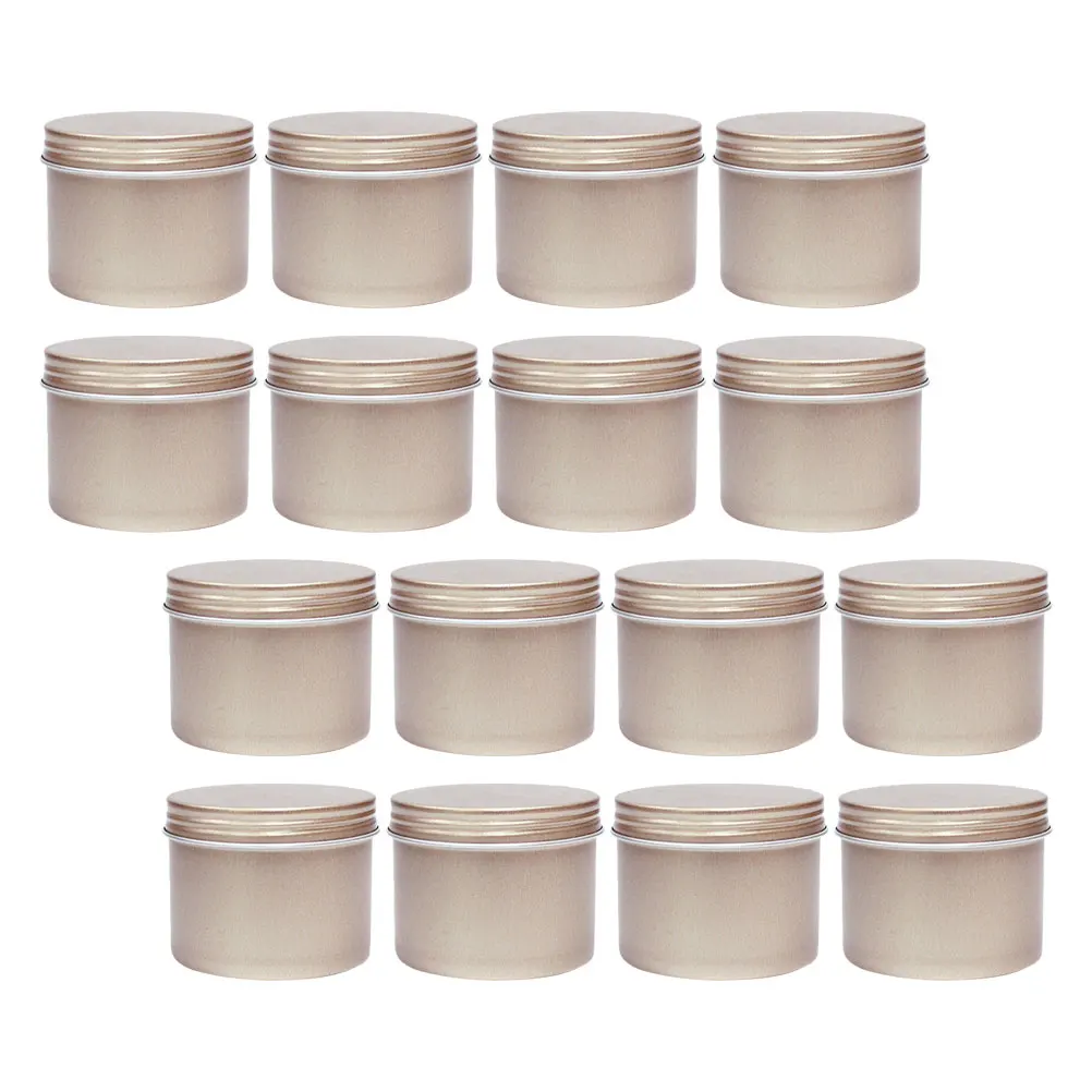 

16 Pcs Aluminum Can Cream Jar Round Metal Tin Container Small Balm Cans Portable Travel Outdoor Camping Lightweight