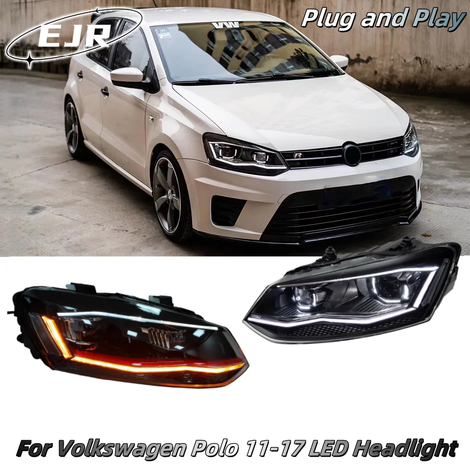 

Car Headlights For VW Volkswagen Polo LED Headlight 2010-2017 Polo LED DRL Dynamic Signal Auto Accessories