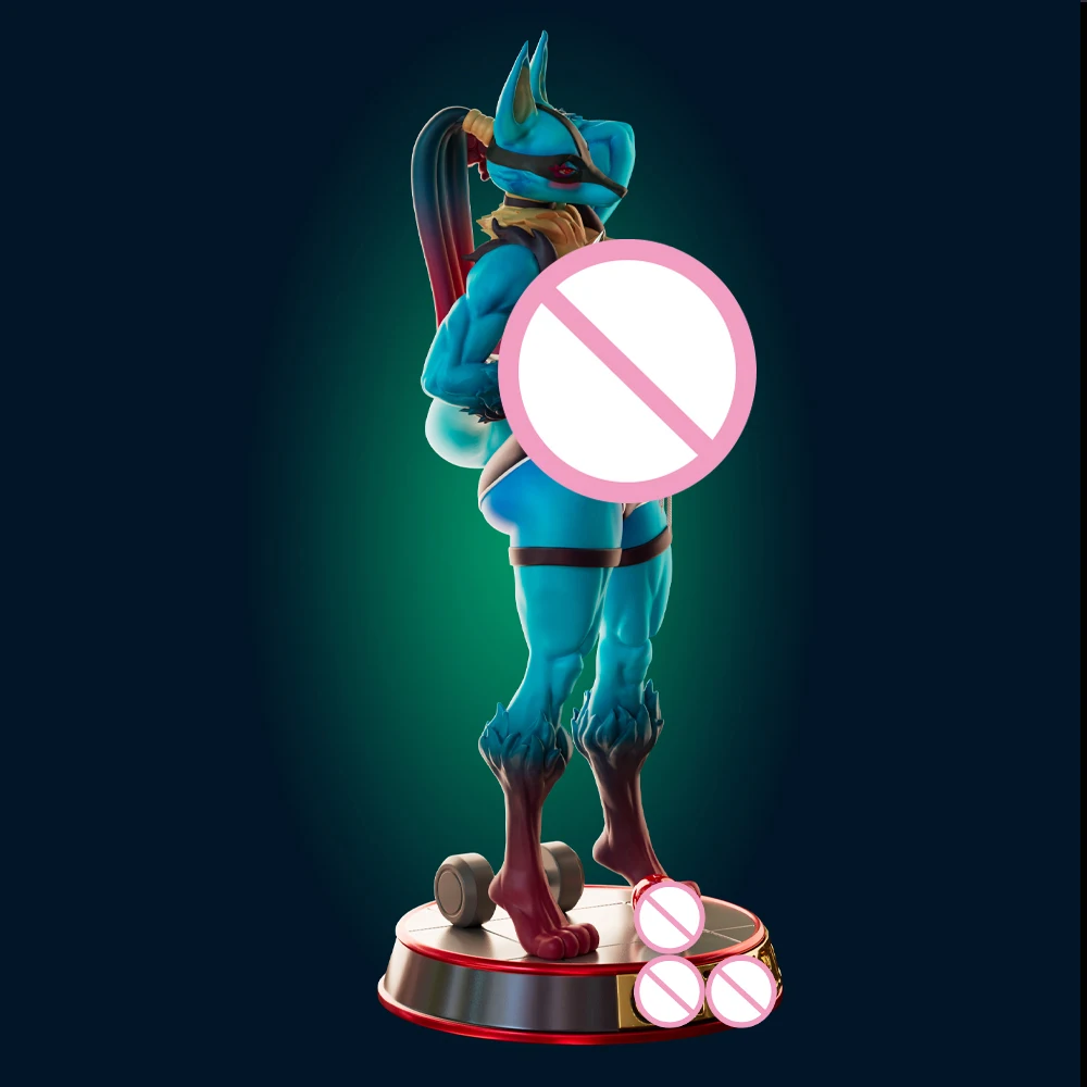 

1/16 12CM Fox NSFW Grey Resin Figurine Toy Unpainted GK Doll Unassembled 3D Printing Assembly Miniature Reduction Statue Toys