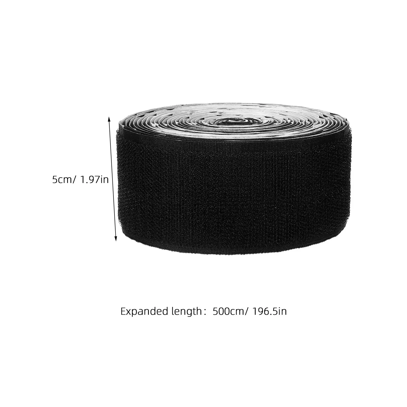 1 Roll Heavy Duty Black Hook and Loop Tape Industrial Strength Adhesive Fastening Strip for Home Office Outdoor Signage Mounting