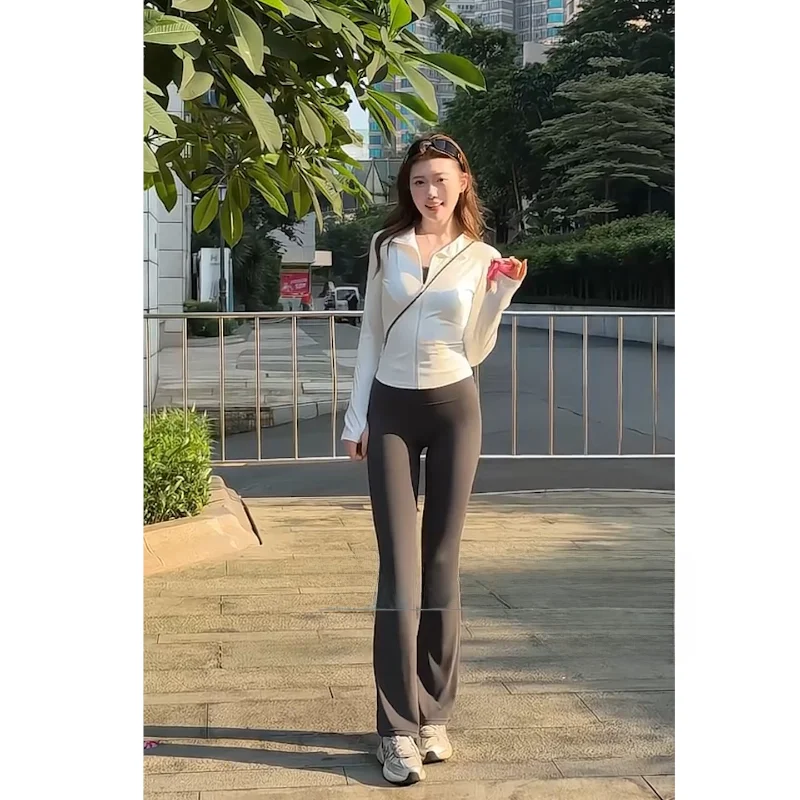 

Осенние спортивные брюки для йоги, облегающие, свободного кроя, однотонные, повседневные, женские, удобные, эластичные, длинные брюки