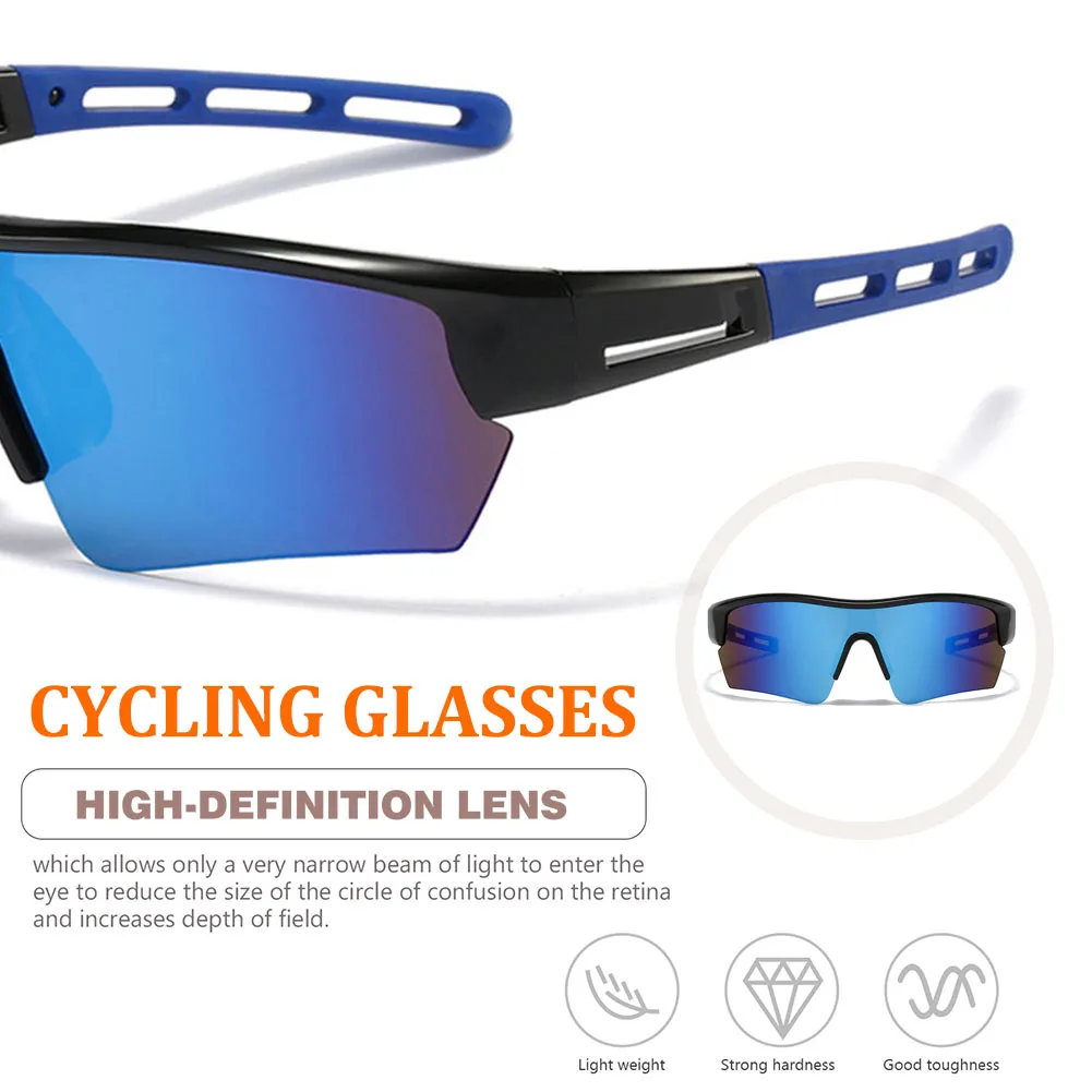 Fashionable UV400 Cycling Sunglasses Windproof Protection Sports Glasses With MTB Road Riding Protection Eyewear Accessories