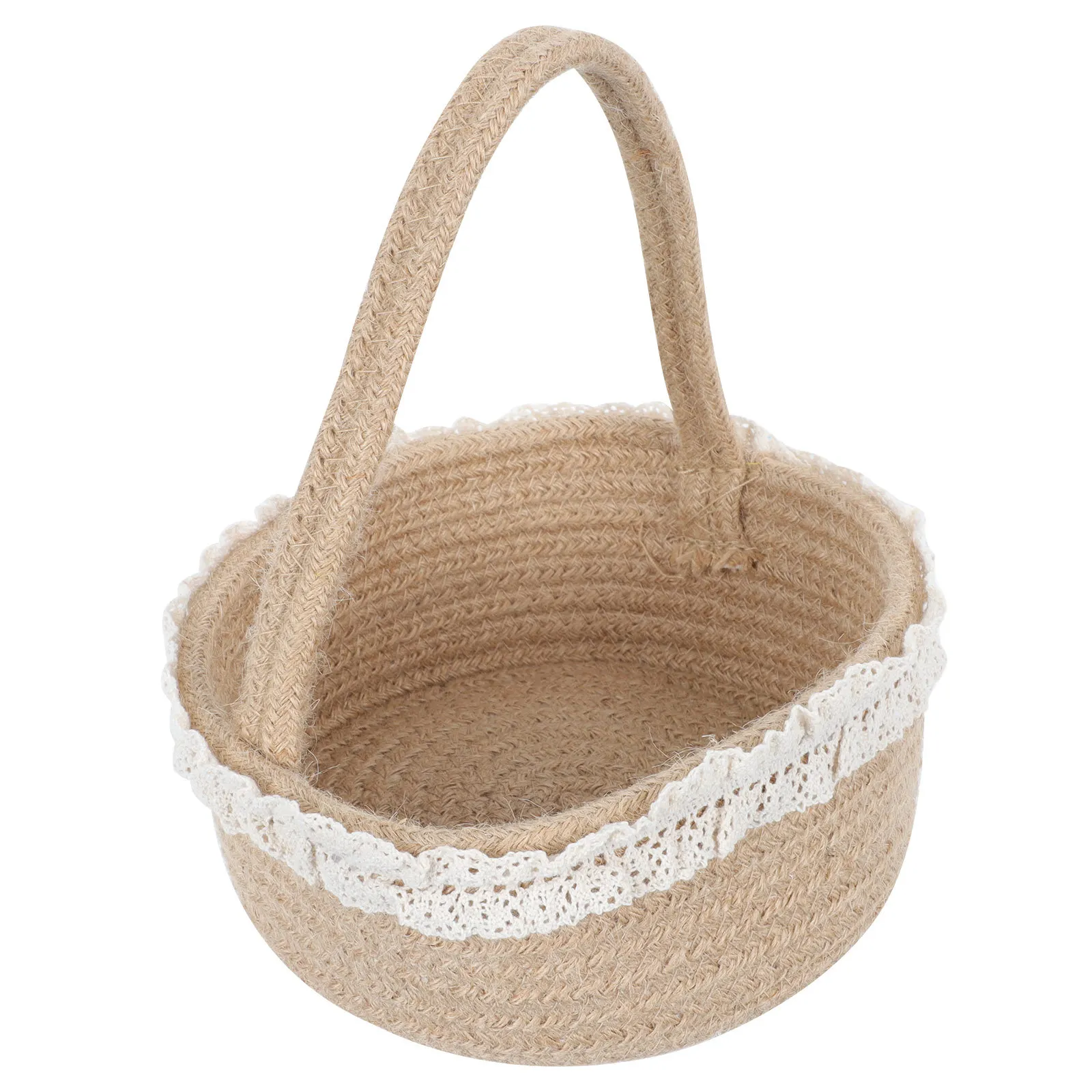 

1Pcs Storage Basket Multipurpose Cotton Rope Woven Natural Decorative Home Organization Box for Tabletop Linen Holder Sundries
