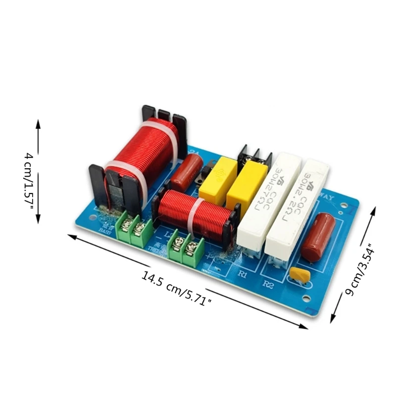 PA-2A 450W 2 Way Audio Speaker Frequency Divider Tweeter Bass Crossover Filter Speaker Amplifier Home Sound Theater 1 PC