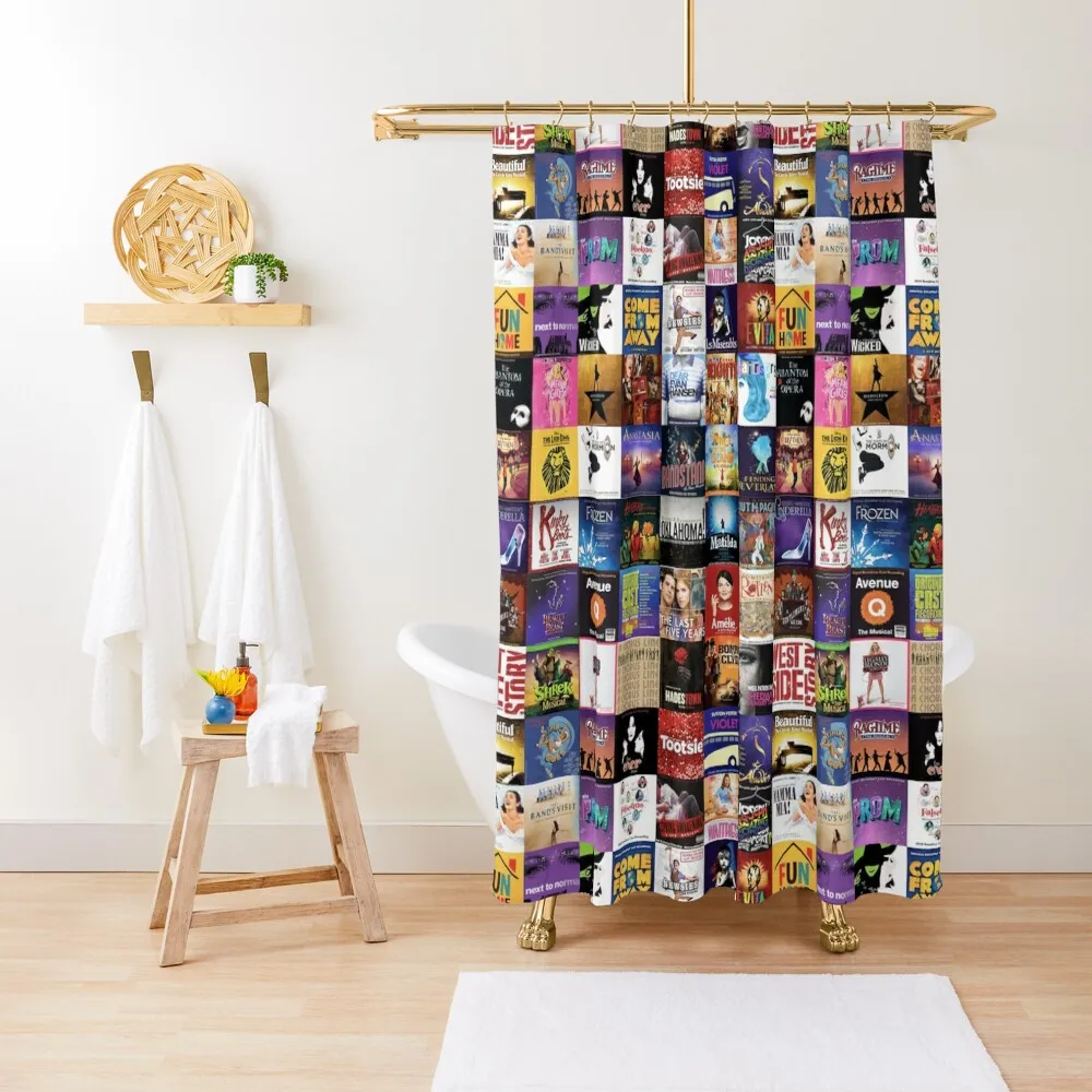 

musicals collage Shower Curtain Toilet Accessories Bathroom Curtains For The Bathroom