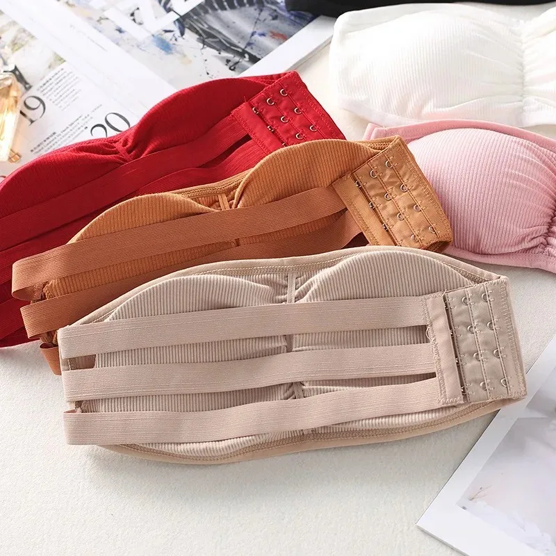 Sexy Strapless Bra Women Adjustable Soft Comfortable Backless Lingerie Invisible Breathable Solid Color Bra Fashion Accessories