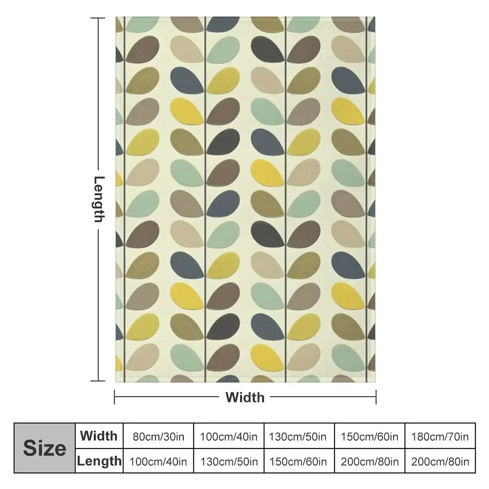 Orla Kiely Throw Blanket couch cozy soft plush fuzzy picnic outdoor blanket