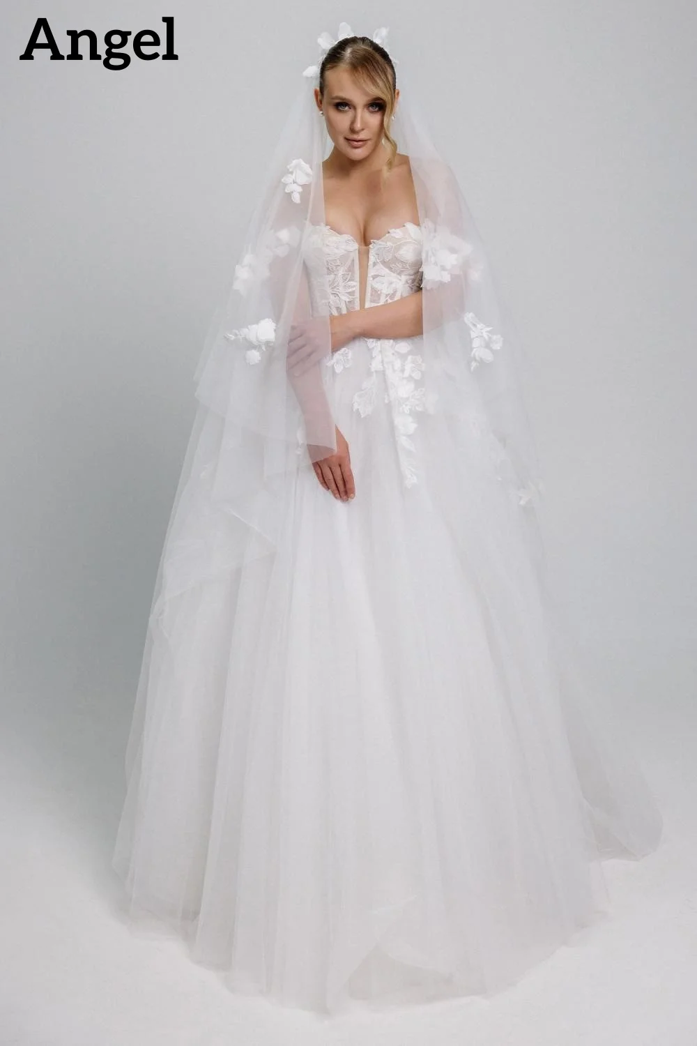ANGEL Lace Applique Wedding Dresses 2026 Off-Shoulder Long Bride Dress A-line Tulle Sexy Bridal Gowns Vestidos De Novia Custom