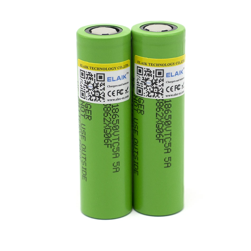 ELAIK-Bateria Li-ion Recarregável, 3.7V, 2600mAh, VTC5A, 18650, US18650VTC5A, 35A, Brinquedos Lanterna