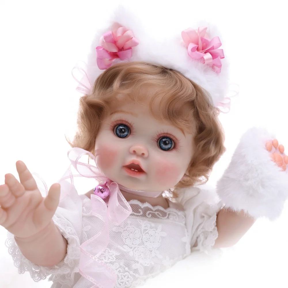 

Cloveray 42cm Full Body Vinyl Realistic Reborn Baby Doll 18 inch Lifelike Puppy Vinyl Doll Handmade High Color Toy Kid Xmas Gift