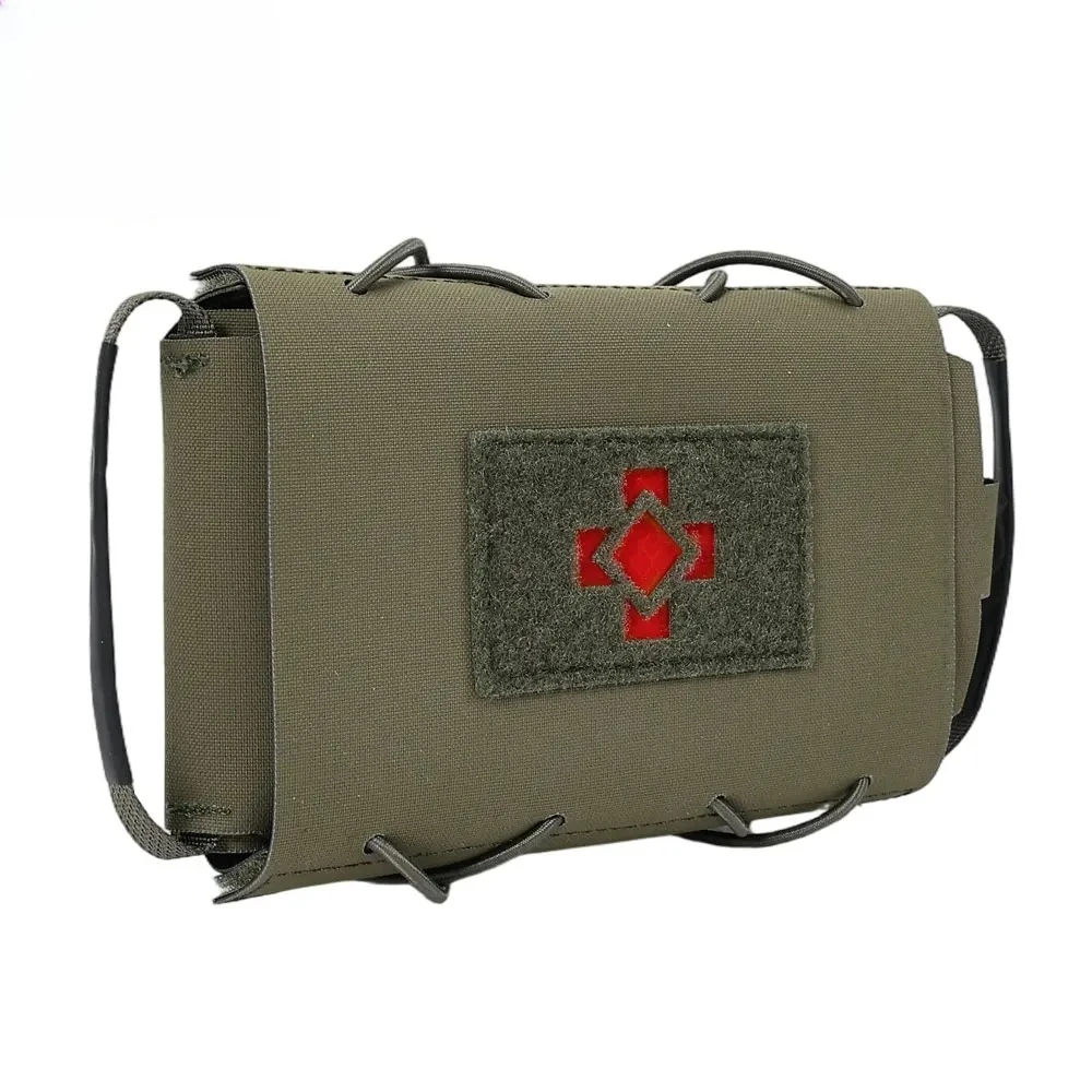 Tactical MOLLE IFAK Pouch Detachable First Aid Kit Laser Cut MOLLE Emergency Survival Bag with Red Cross Patch for Vest Backpack
