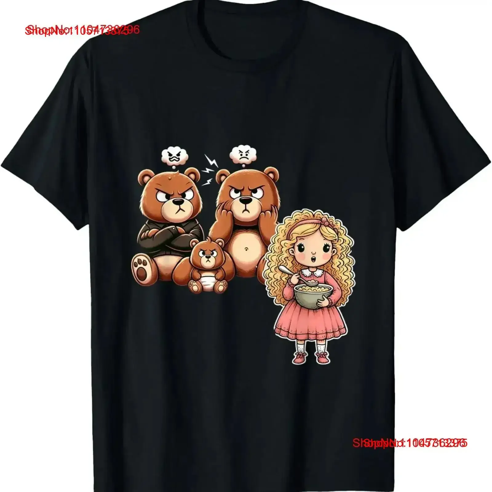 goldilocks and the three bears annoyed Momma Papa Baby T Shirt vintage Washed Versatile designer clothes Soft Slightly fashion