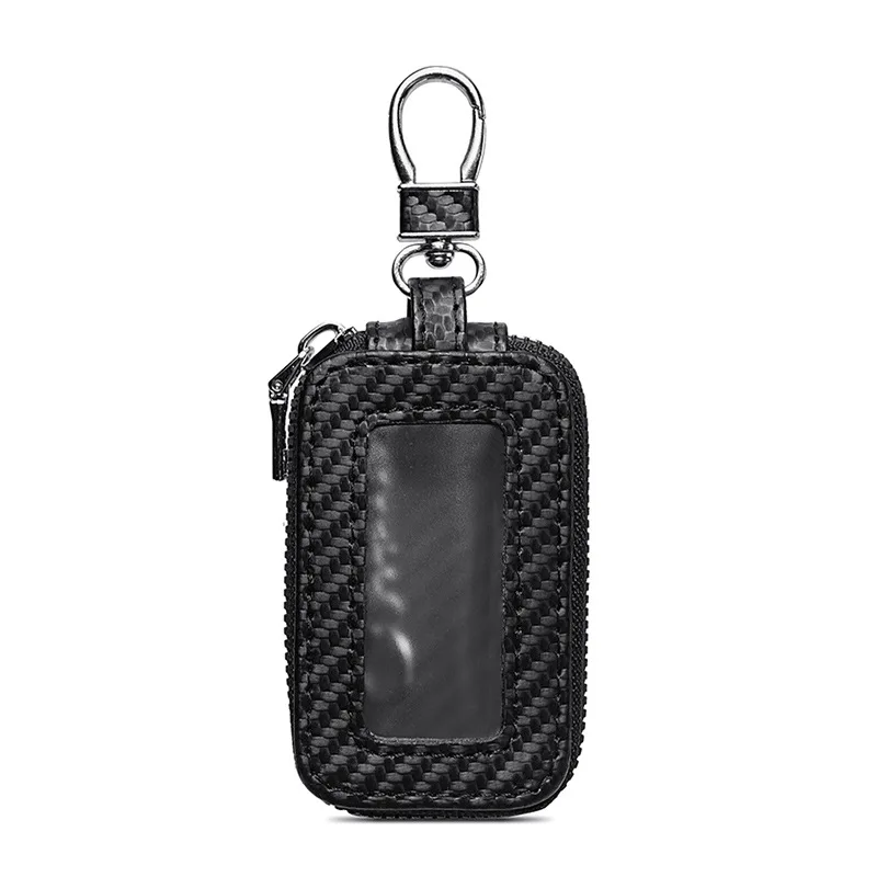 Universelle Schlüsseltasche aus Leder mit Reißverschluss, Langlebiger Schlüsselorganizer mit Schlüsselanhänger-Schlaufe, Schlüsselhalter für Auto-/Hausschlüssel, Schlüsselanhänger-Tasche für Männer und Frauen – Detail 1
