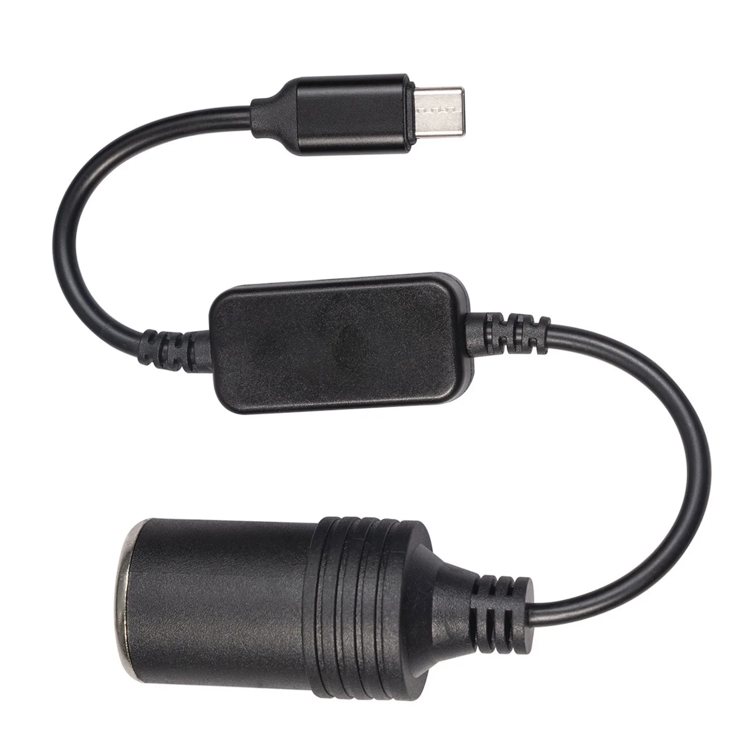 

1pc USB C Male Port 5V to 12V Cigarette Lighter Socket Female Adapter Power Cable for Dash Cam GPS Car Led Light Strips