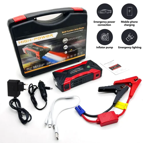 Imagen 2 del producto Arrancador de batería de coche de 99800mAh 20000mAh, dispositivo de arranque de 3000A, lanzador de arranque de batería portátil para artículos de refuerzo de coche