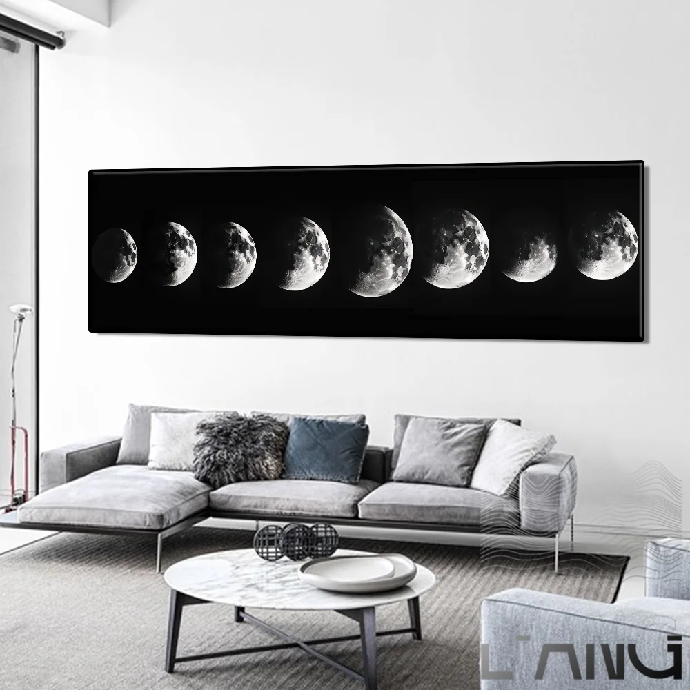 

Galaxy Solar system planet Earth light and shadow printing poster home canvas living room bedroom decorative painting original