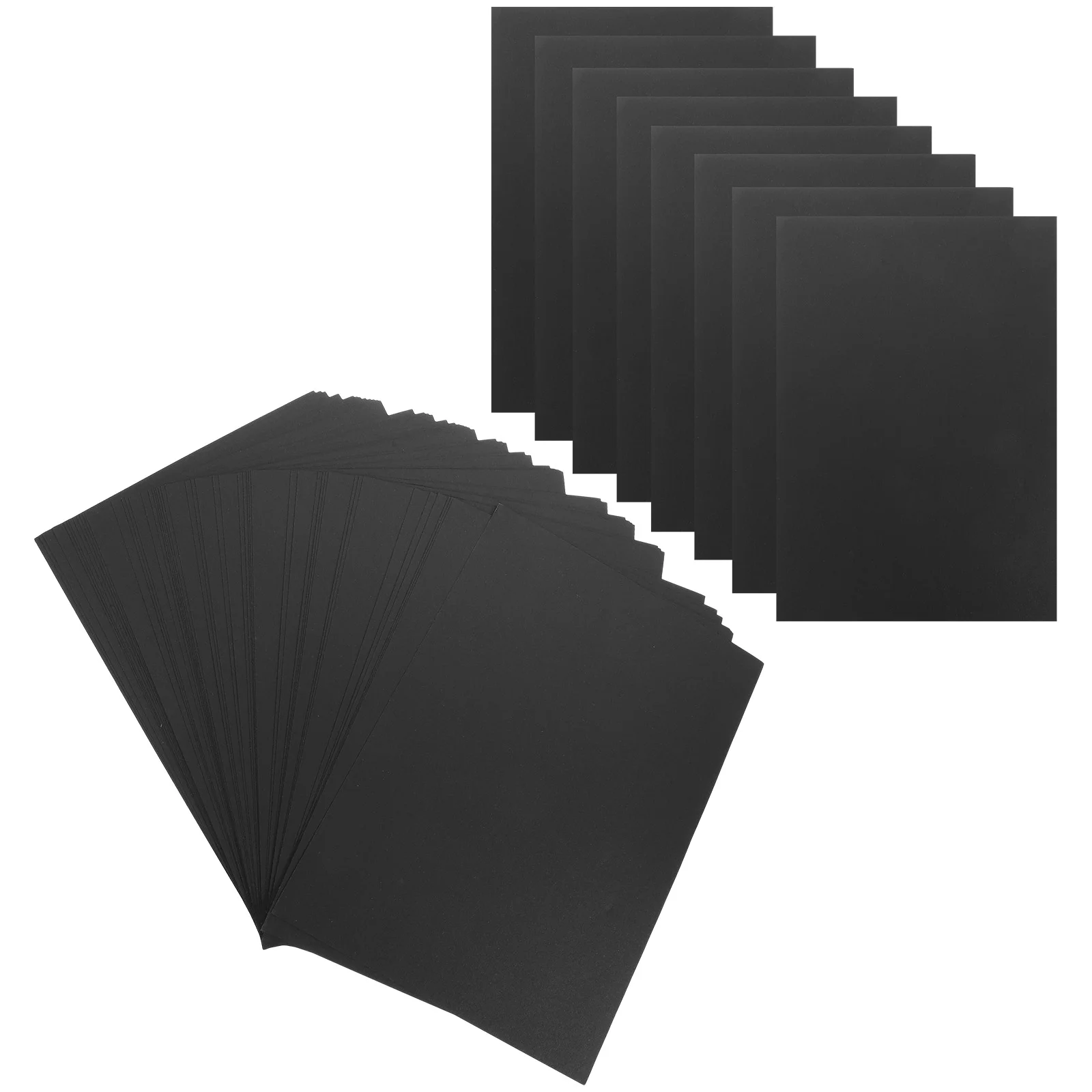 Imagem -02 - Papel de Embalagem de Papelão Preto Esboço Gráfico a4 Doméstico Pintura Desenho de Saudação para Artistas Embalagem de Papelão 50 Folhas