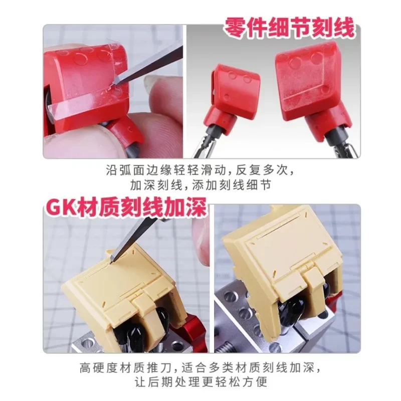 Ustar UA-90506 ~ 90510 خطاط فولاذي من التنجستن الدقيق (0.1-0.5 مم) - أداة هواية لوضع علامات النموذج البلاستيكي #6