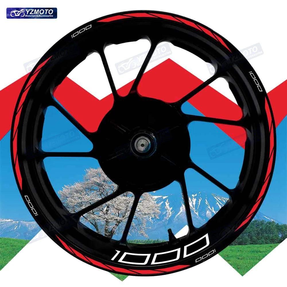 

For Z1000 Motorcycle Racing 17 Inch Front And Rear Wheel Sticker Hub Decal Decorative Reflective Waterproof Rim Stickers